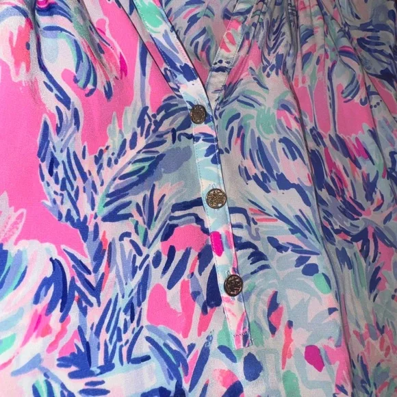👉🏼LIKE NEW👈🏼 Lilly Pulitzer Silk Elsa Top Size:XL Orig.$188 - Picture 5 of 11